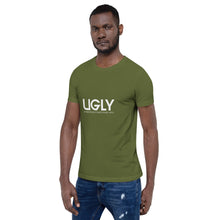 Load image into Gallery viewer, UGLY short-sleeve men&#39;s T-Shirt white writing
