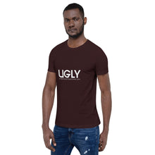 Load image into Gallery viewer, UGLY short-sleeve men&#39;s T-Shirt white writing
