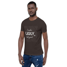 Load image into Gallery viewer, I make UGLY look good mens T-Shirt white writing
