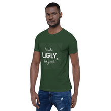 Load image into Gallery viewer, I make UGLY look good mens T-Shirt white writing
