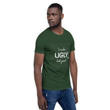 Load image into Gallery viewer, I make UGLY look good mens T-Shirt white writing
