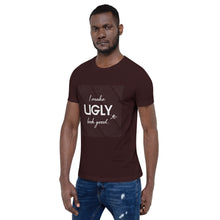 Load image into Gallery viewer, I make UGLY look good mens T-Shirt white writing
